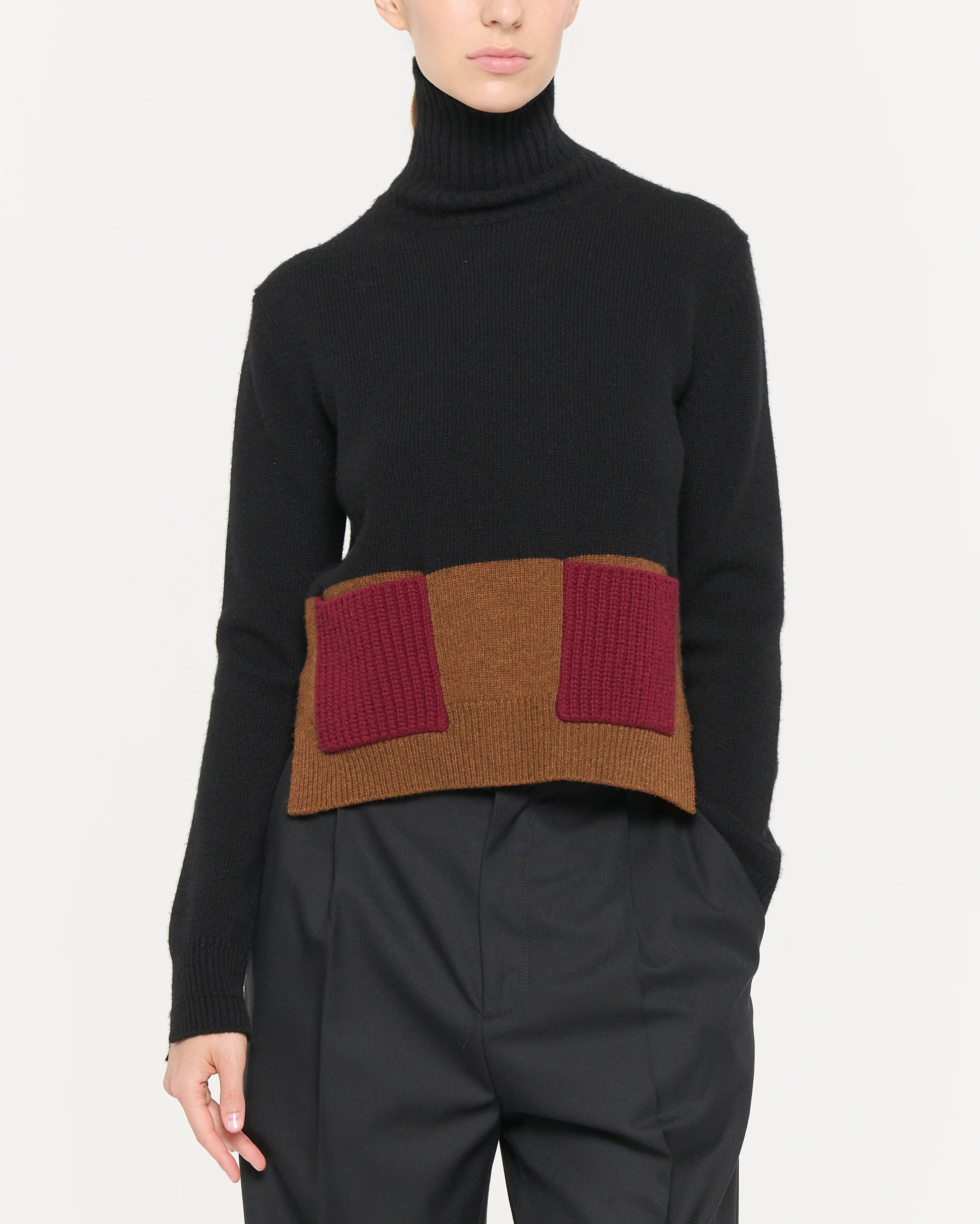 Plan C Cashmere Turtleneck Sweater Black