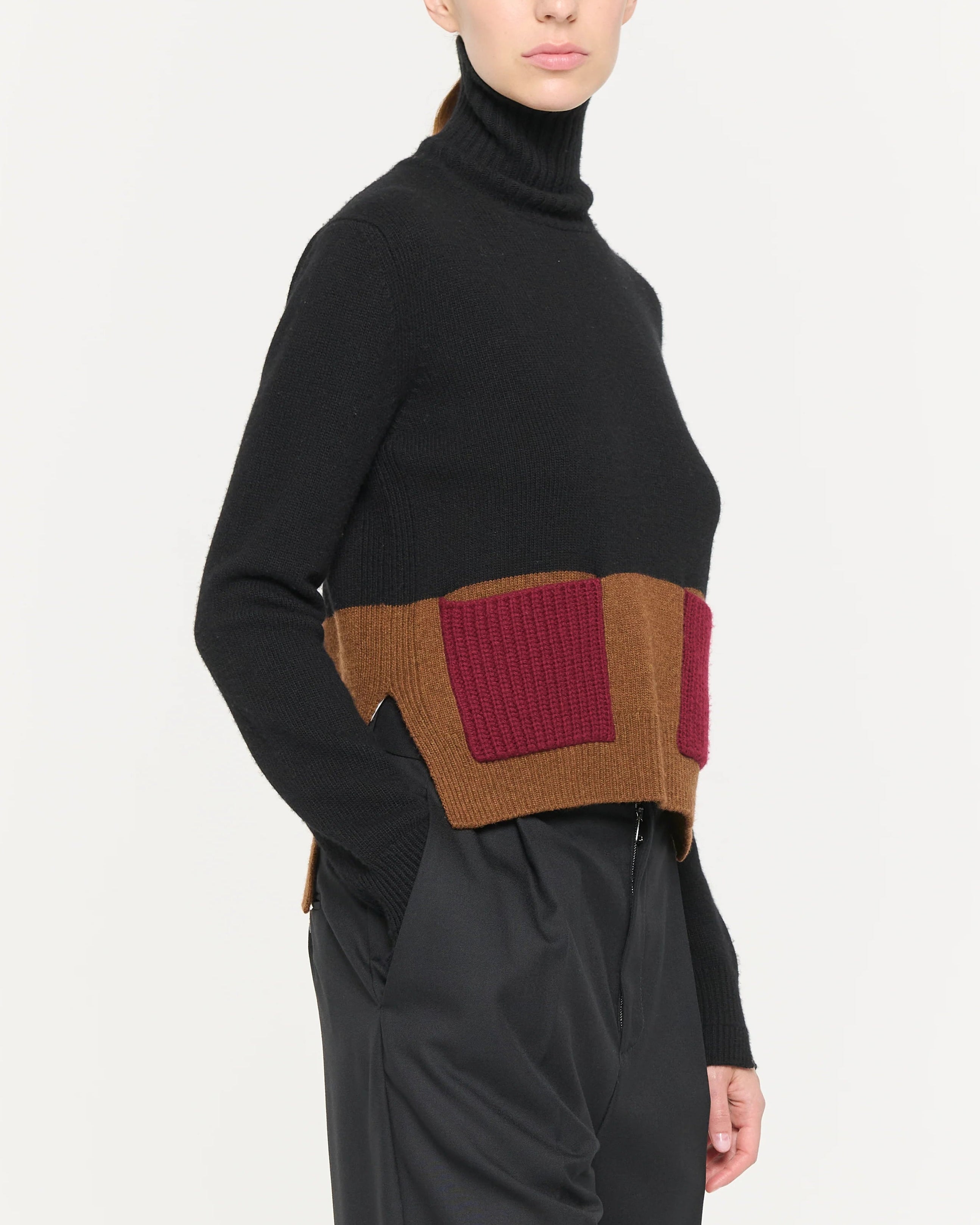 Plan C Cashmere Turtleneck Sweater Black