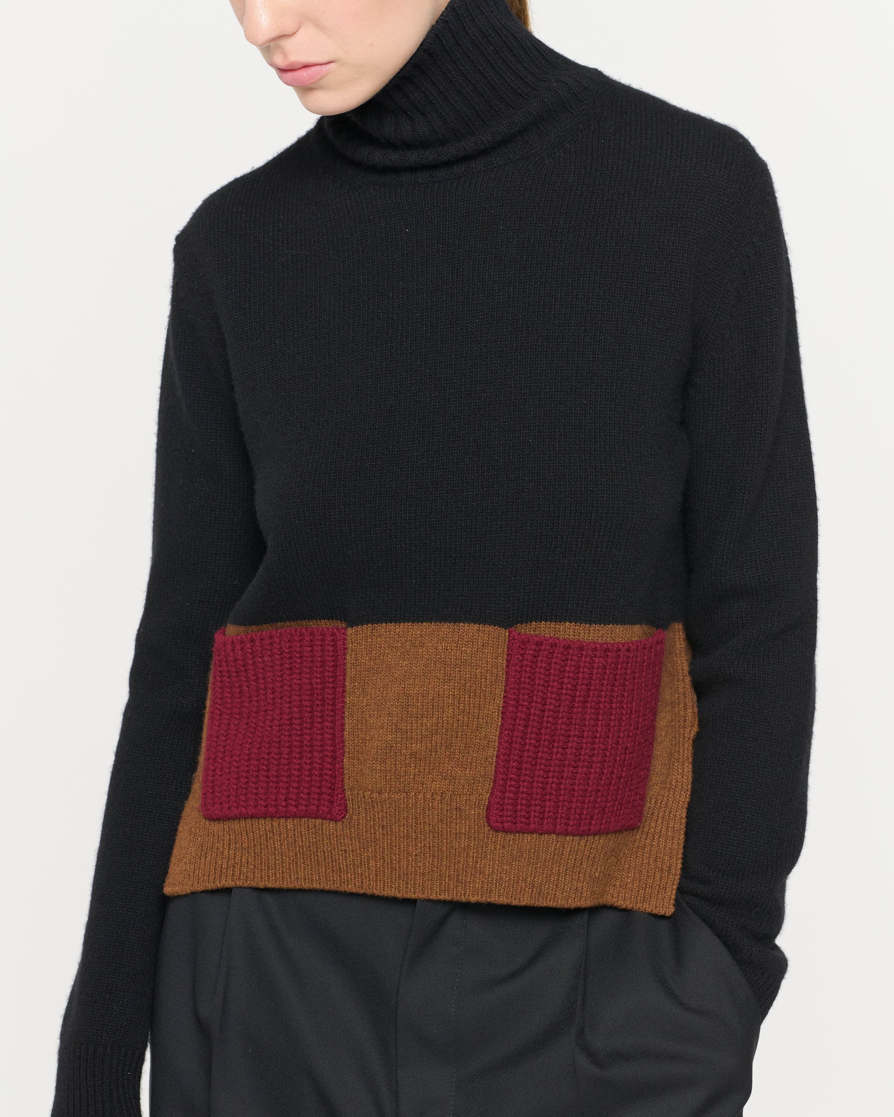 Plan C Cashmere Turtleneck Sweater Black