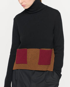 Plan C Cashmere Turtleneck Sweater Black