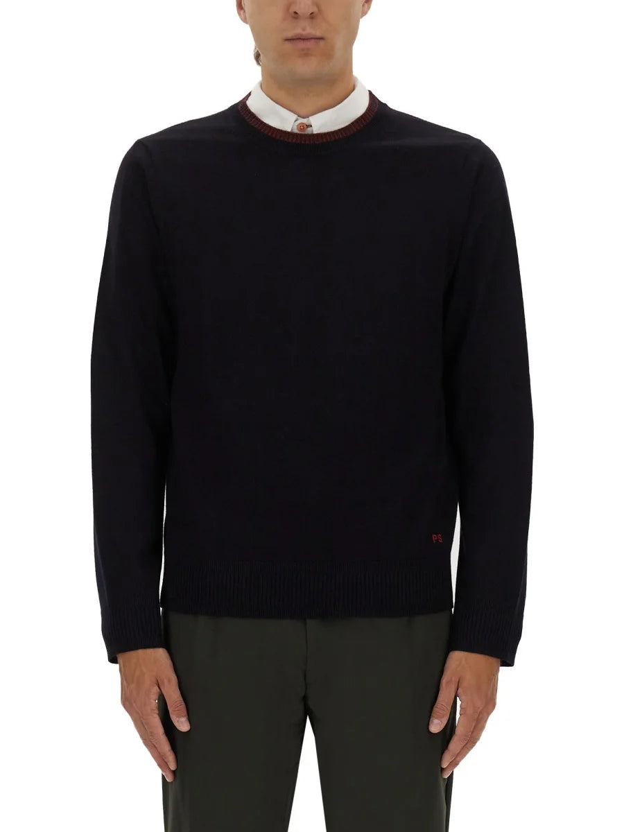 Paul Smith Contrast Collar Sweater Dark Navy