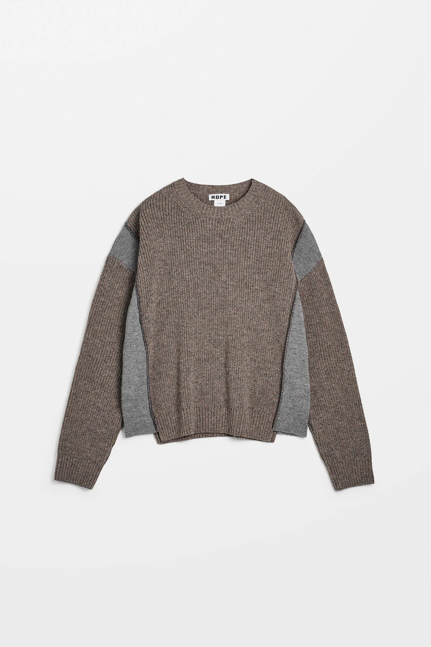 HOPE Patched Sweater Beige Melange