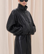 Load image into Gallery viewer, Haikure 'Jordan' Nappa Bomber Black

