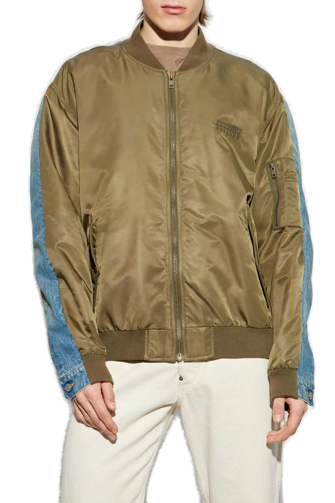 MM6 Maison Margiela Bomber Jacket With Denim Details