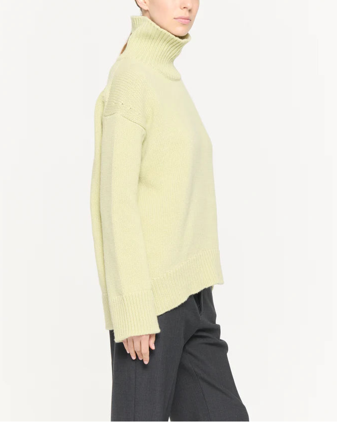 Plan C Cashmere Turtleneck Sweater Pistachio