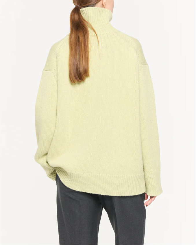 Plan C Cashmere Turtleneck Sweater Pistachio