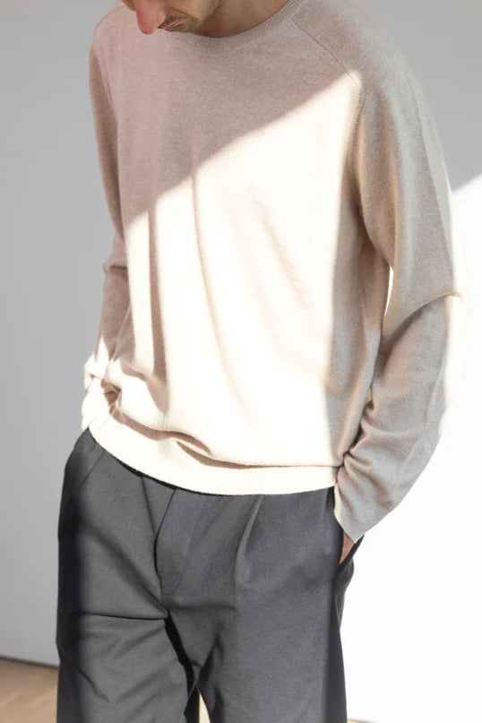 7d Crewneck Sweater Merino Cashmere Oatmeal