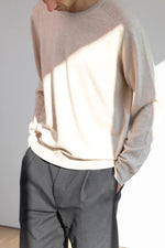 Load image into Gallery viewer, 7d Crewneck Sweater Merino Cashmere Oatmeal
