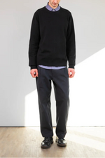 Load image into Gallery viewer, 7d Crewneck Sweater Merino Cashmere Black
