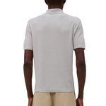 Load image into Gallery viewer, A.P.C. Eliot Cashmere Blend Open-Knit Polo Shirt Light Grey
