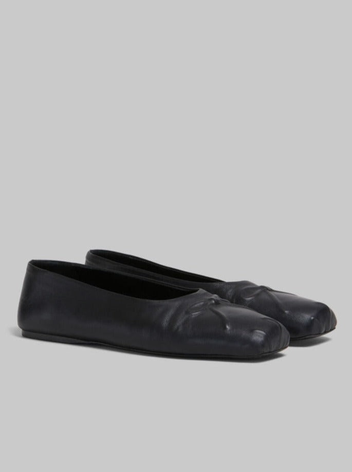 Marni Nappa Leather 'Seamless Little Bow' Ballet Flat