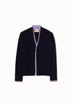 Load image into Gallery viewer, Plan C Soft Wool Cardigan Blue Lilac
