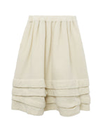 Load image into Gallery viewer, Comme Des Garçons Wool Blend Felt Tiered Skirt Ecru
