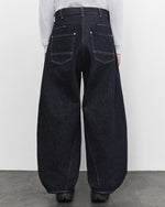 Load image into Gallery viewer, Comme des Garçons HOMME Barrel Denim Jeans Navy White
