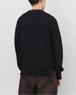 Load image into Gallery viewer, Comme des Garçons HOMME Ribbed Knit Raglan-Sleeve Sweater Black
