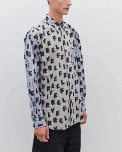 Comme Des Garçons 'Live Free' Contrast Shirt