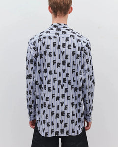 Comme Des Garçons 'Live Free' Contrast Shirt