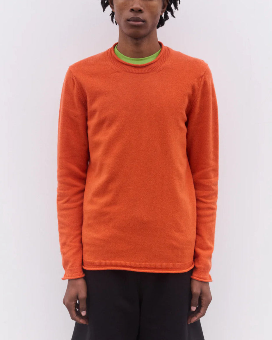 Comme Des Garçons Rolled Hem Sweater Orange