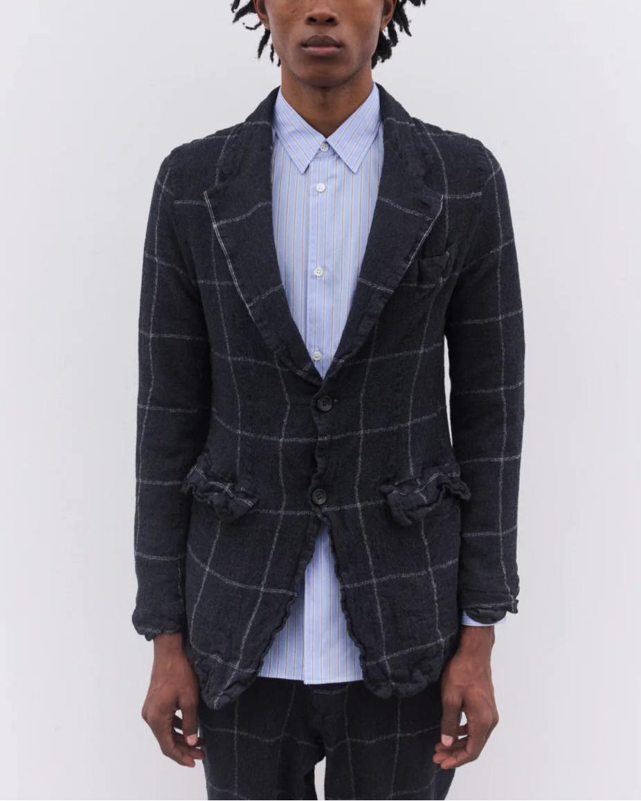 Comme Des Garçons Jacket In Window Grille Check