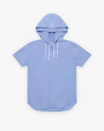 Load image into Gallery viewer, Comme Des Garçons Hooded Short Sleeve Shirt Blue
