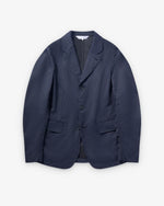 Load image into Gallery viewer, Comme des Garçons Single Breasted Pinstripe Blazer Navy

