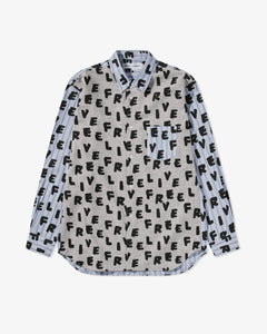 Comme Des Garçons 'Live Free' Contrast Shirt