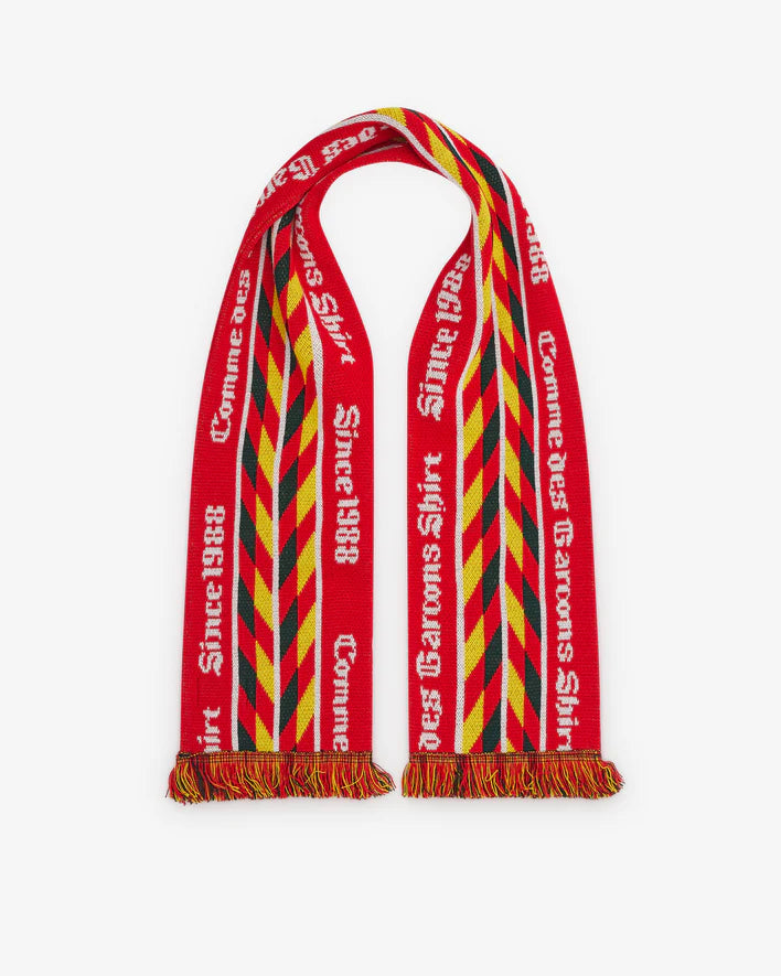 Comme Des Garçons Football Scarf Red Yellow