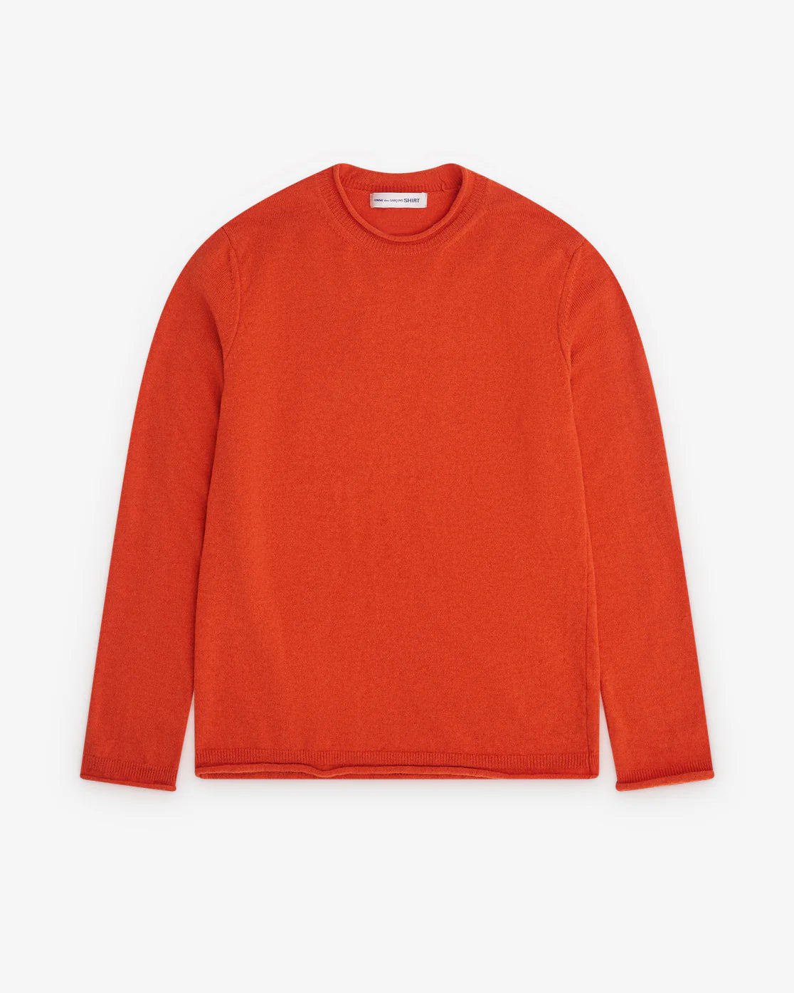 Comme Des Garçons Rolled Hem Sweater Orange