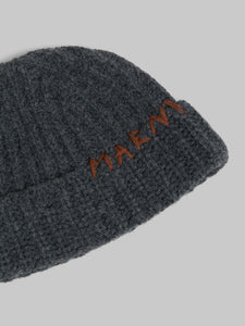 Marni Grey Shetland Wool Beanie