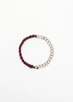 Load image into Gallery viewer, Plan C Chain Necklace With Bordeaux Cord
