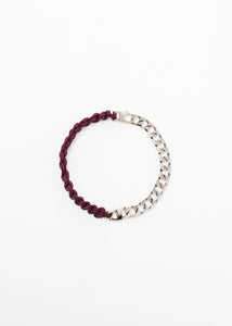 Plan C Chain Necklace With Bordeaux Cord