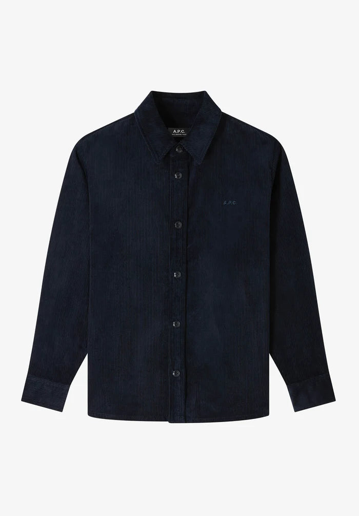 A.P.C. 'Bobby' Logo Overshirt Dark Navy