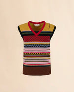 Load image into Gallery viewer, Marni Multicolour Wool Sleeveless Jumper With Mixed Patterns
