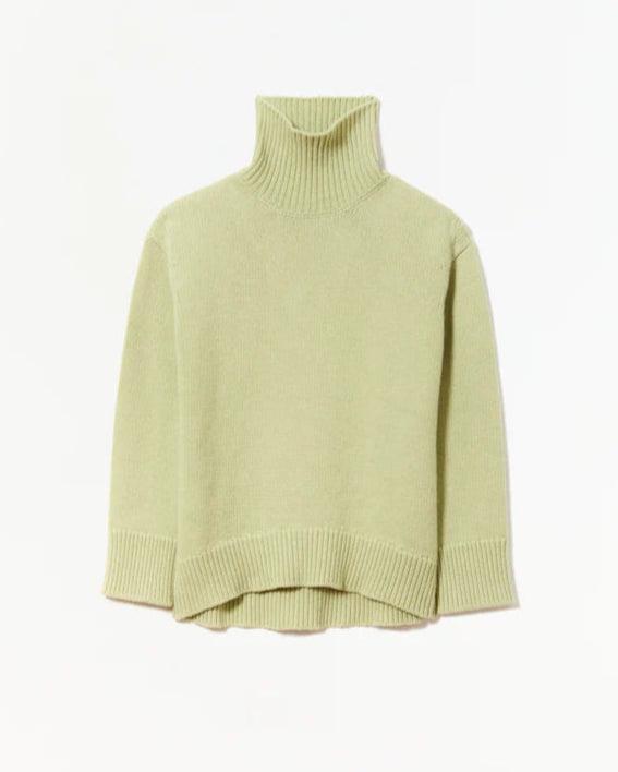 Plan C Cashmere Turtleneck Sweater Pistachio
