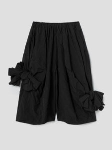 Comme Des Garçons Ribbon Detail Skirt Trousers Black