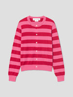 Load image into Gallery viewer, Comme des Garçons Wool Jersey Stripe Cardigan Pink
