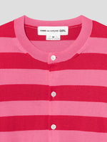 Load image into Gallery viewer, Comme des Garçons Wool Jersey Stripe Cardigan Pink
