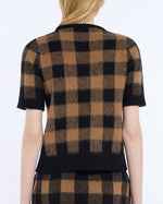 Load image into Gallery viewer, N°21 Check Crew Neck Sweater Camel
