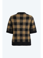 Load image into Gallery viewer, N°21 Check Crew Neck Sweater Camel
