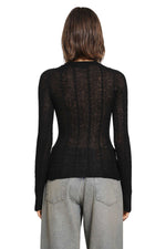 Load image into Gallery viewer, Haikure 'Sey' Semi-Sheer Knitwear Black
