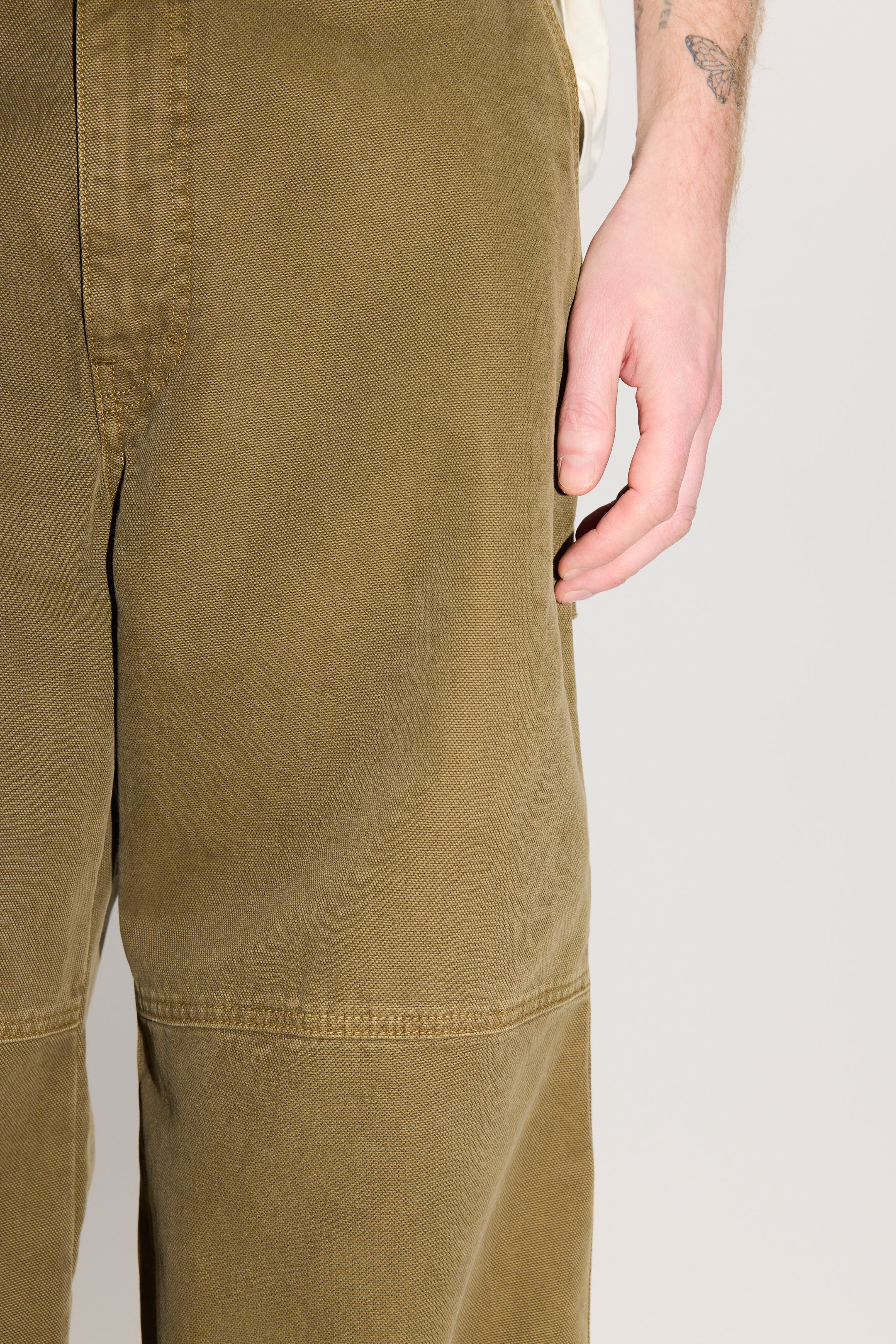 HOPE 'Stamp' Workwear Trousers Vintage Khaki