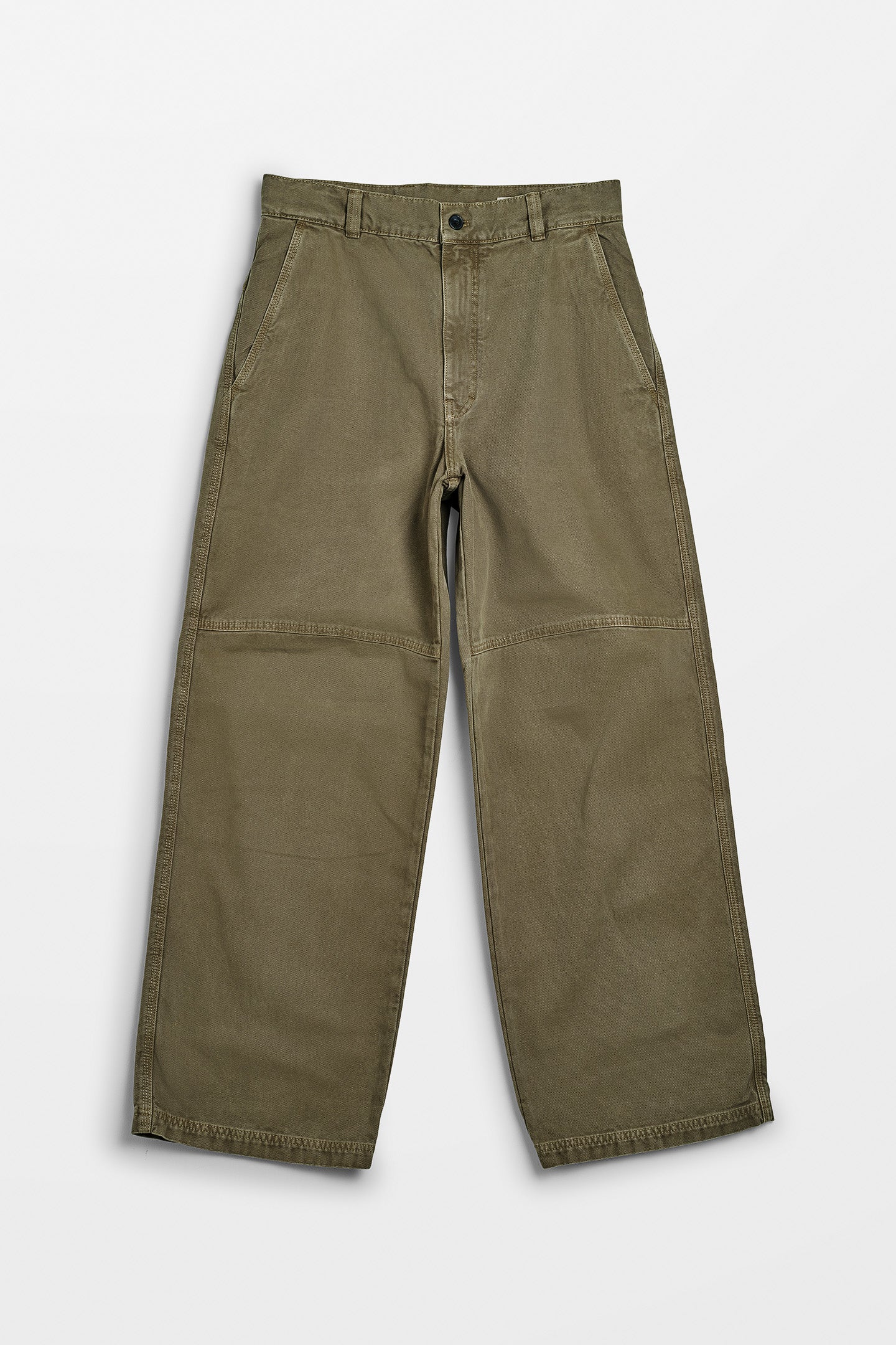 HOPE 'Stamp' Workwear Trousers Vintage Khaki