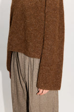Load image into Gallery viewer, HOPE Cropped Oversized Sweater Brown
