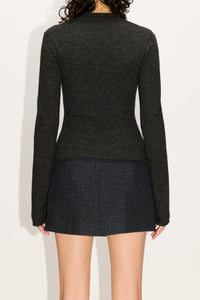 HOPE Laced Sweater Black Melange