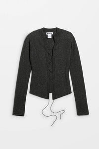 HOPE Laced Sweater Black Melange