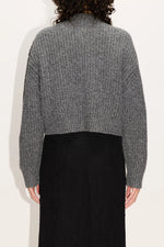 Load image into Gallery viewer, HOPE Bomber Cardigan Grey Melange
