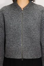 Load image into Gallery viewer, HOPE Bomber Cardigan Grey Melange
