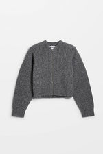 Load image into Gallery viewer, HOPE Bomber Cardigan Grey Melange
