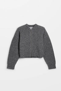 HOPE Bomber Cardigan Grey Melange