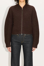 Load image into Gallery viewer, HOPE Bomber Cardigan Red Earth Melange
